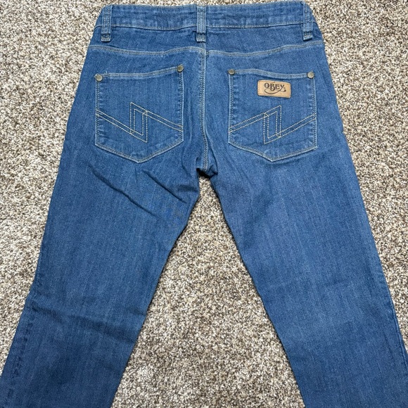 Obey Women's Straight Leg Blue Jeans - Picture 11 of 11